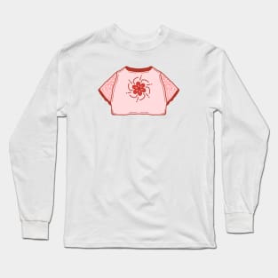 Cute Red Flowers Long Sleeve T-Shirt